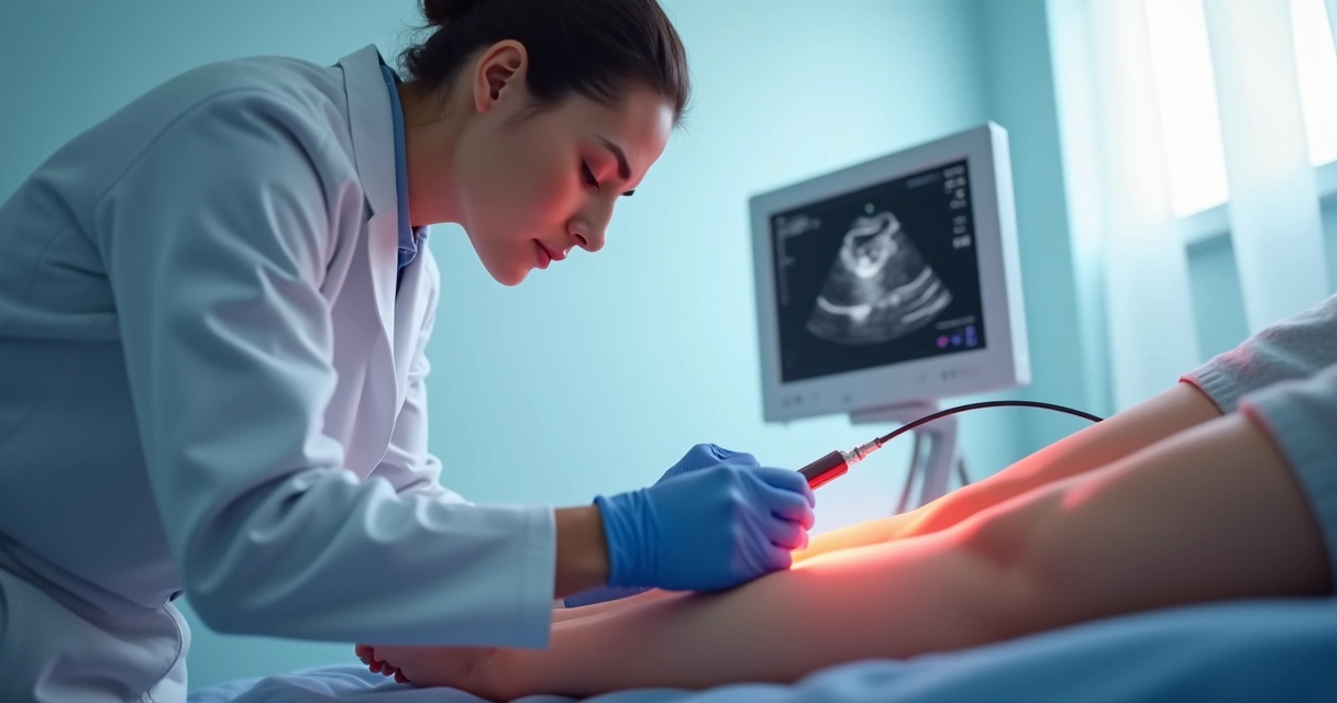 Imagem representando procedimento moderno de laser para varizes 
