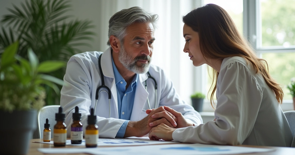 Profissional apresenta opções de tratamento integrativo ao paciente 