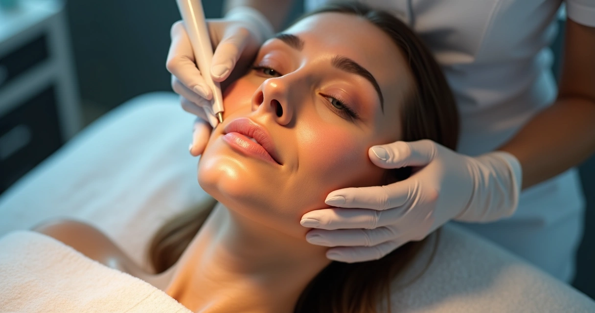 Rejuvenescimento natural: diferença entre toxina, preenchimento e co2 23 Tratamento facial com laser CO2 em mulher adulta