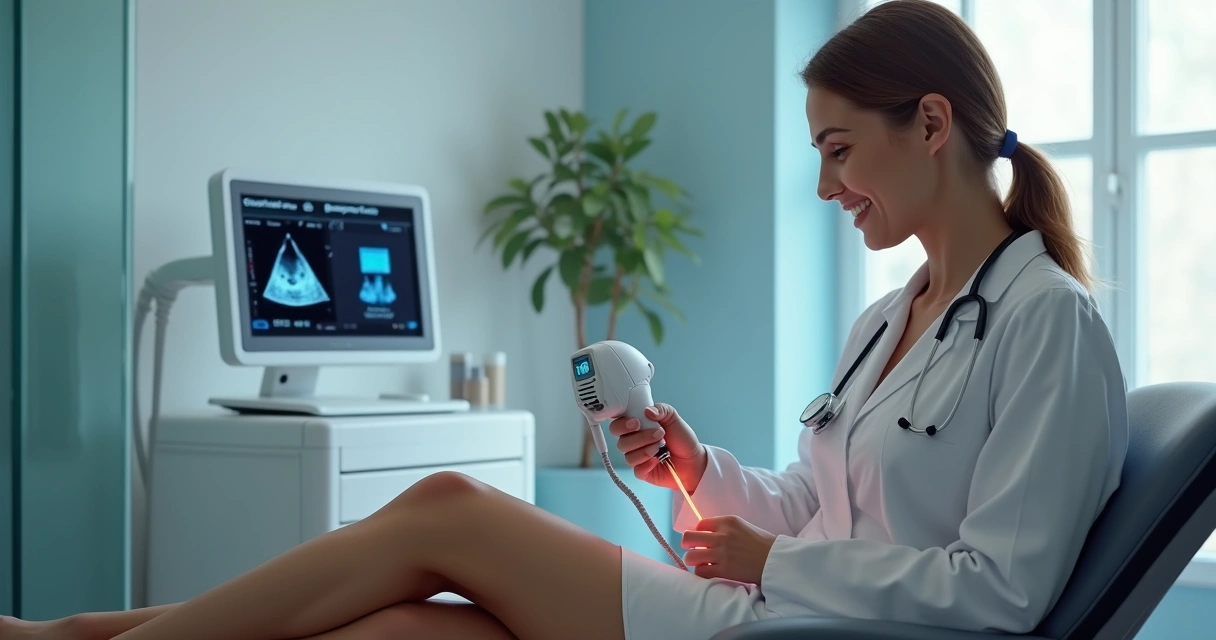 Tratamento de varizes a laser em uma clínica moderna 