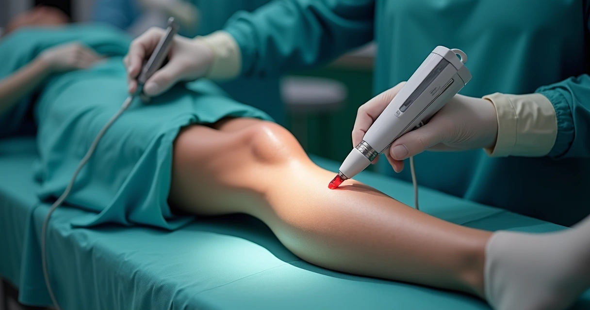 Aplicação de laser endovenoso guiado por ultrassom no tratamento de varizes