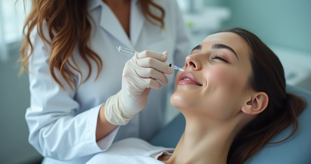 Aplicação de ácido hialurônico em tratamento estético facial