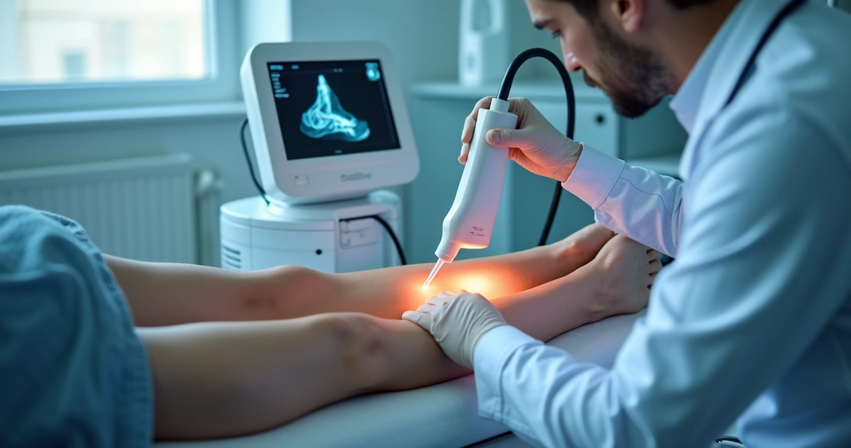 Procedimento moderno de tratamento de varizes com tecnologia laser 