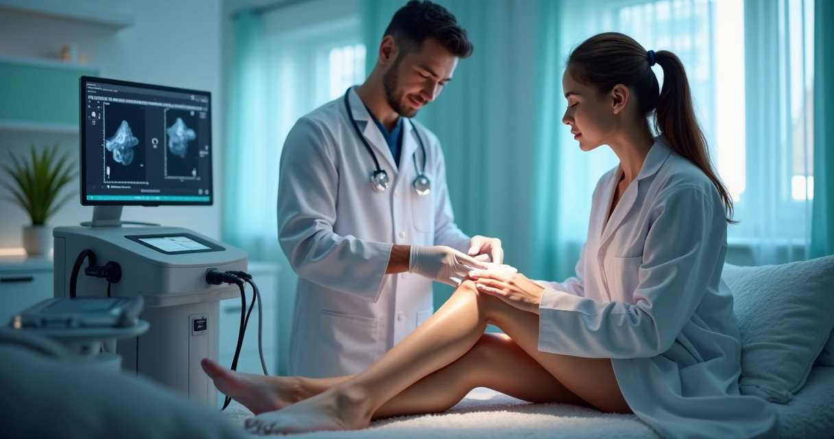 Procedimento de tratamento moderno para varizes nas pernas 