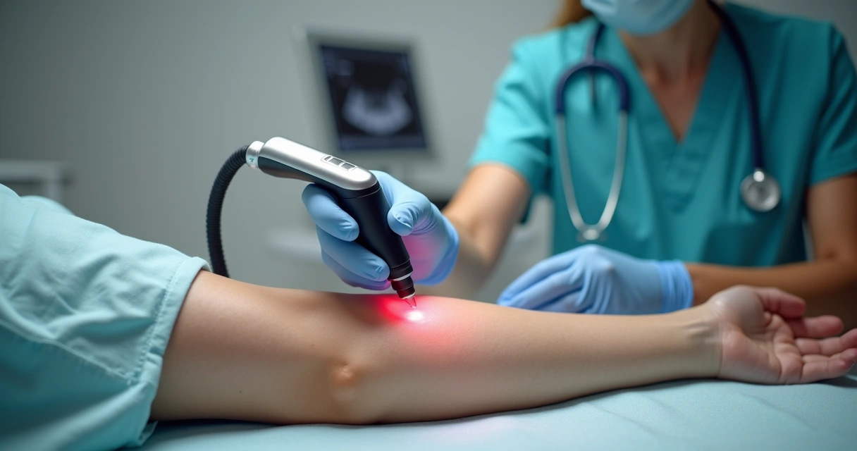Laser trata veias visíveis nos braços 