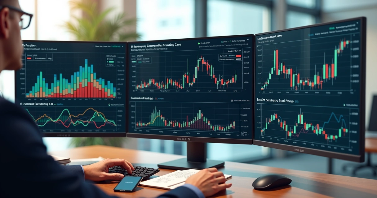 Treasury dashboard with financial charts and risk analytics 