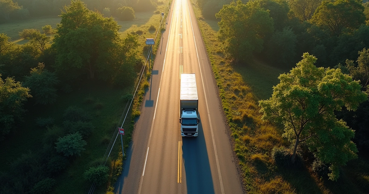 Rodovia pública com ausência de acostamento e barreira em área rural 