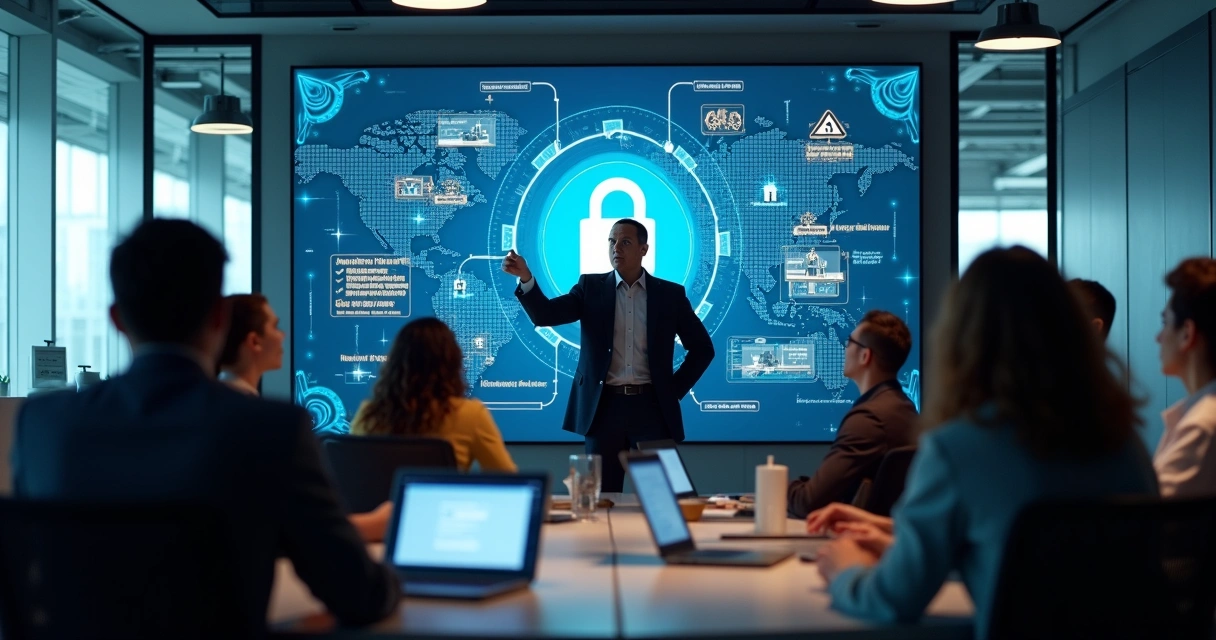 Treinamento de segurança cibernética em ambiente corporativo