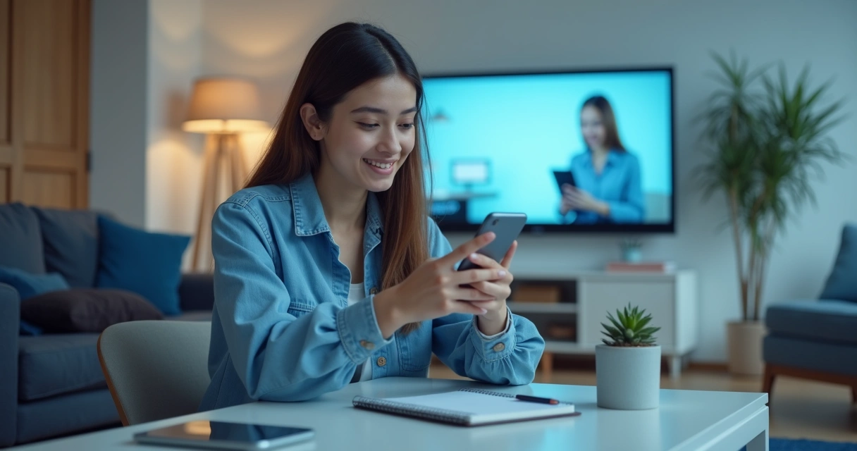 Cliente recebendo treinamento por videoaula em smartphone 