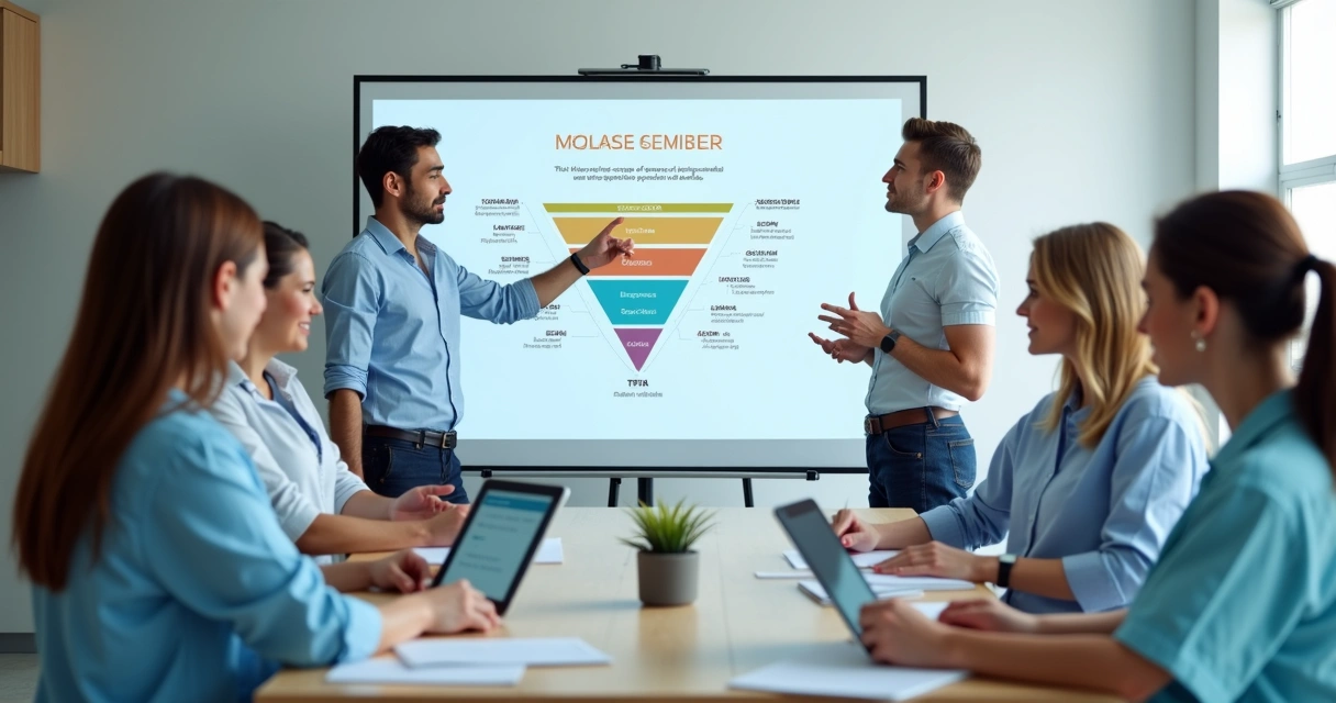 Treinamento comercial com atendentes em clínica odontológica 