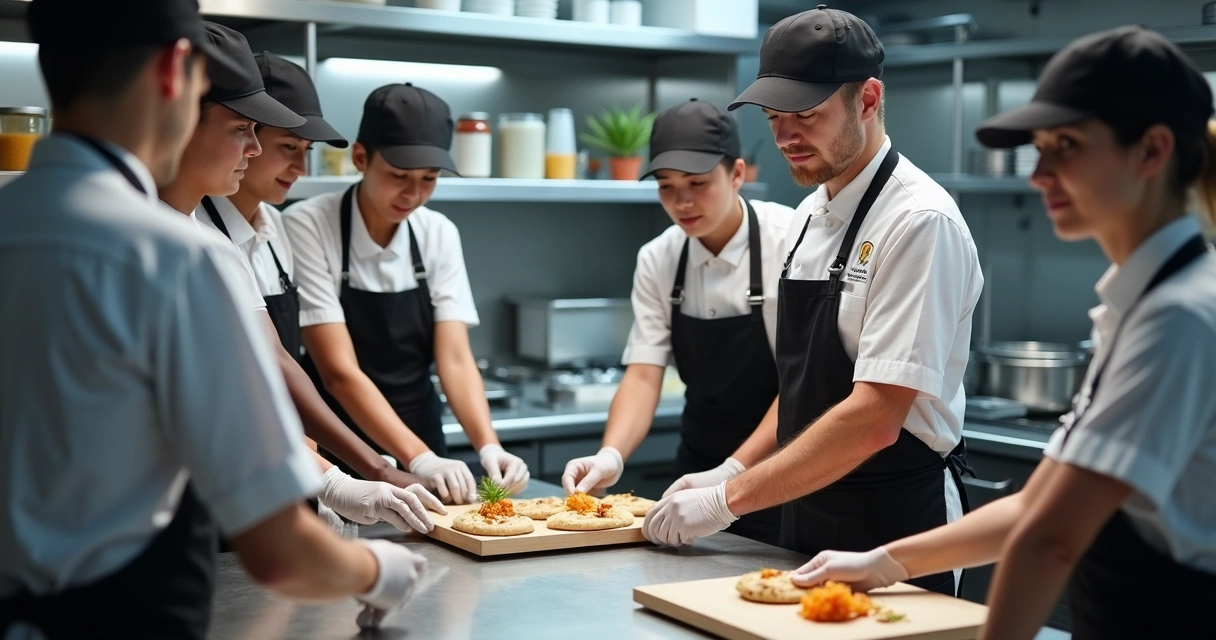 Treinamento prático de funcionários em cozinha de delivery 