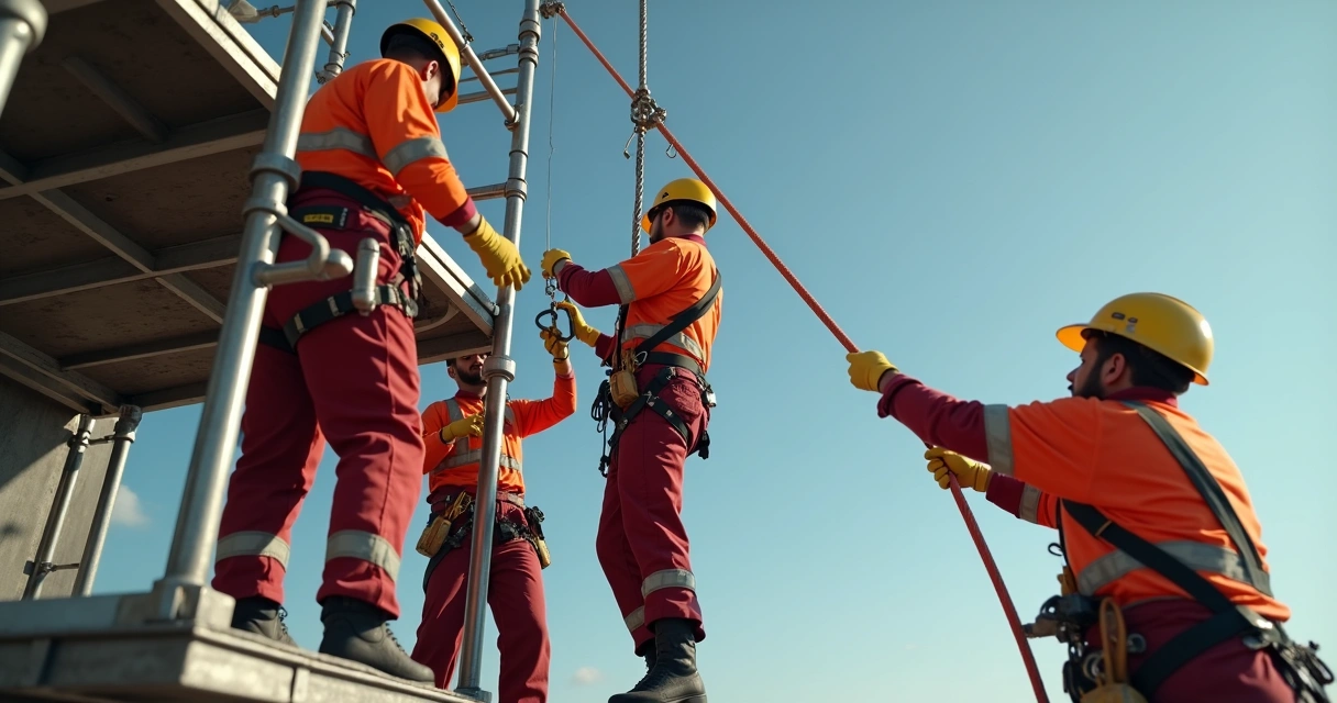 Simulação de resgate de trabalhador caído em altura 