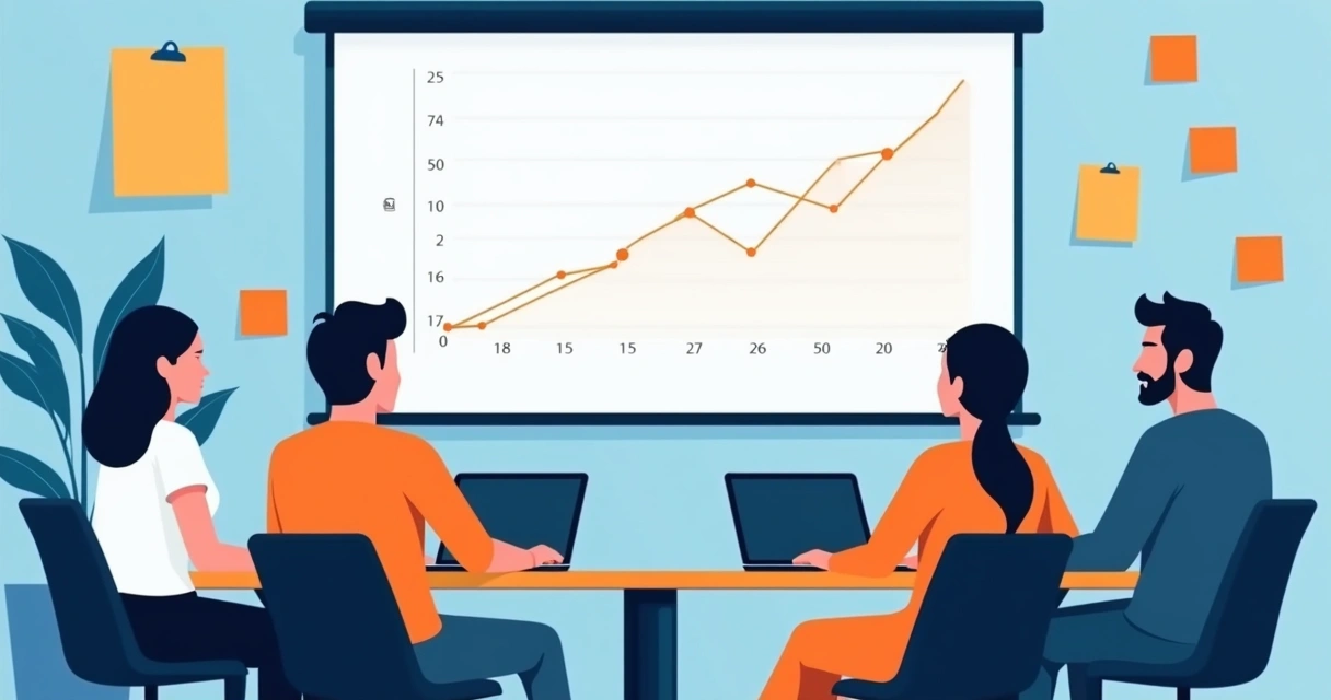 Equipe de uma agência em treinamento sobre automação digital