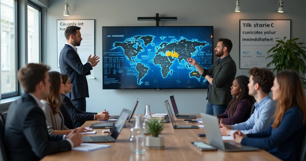Treinamento de equipe empresarial sobre controle de riscos 