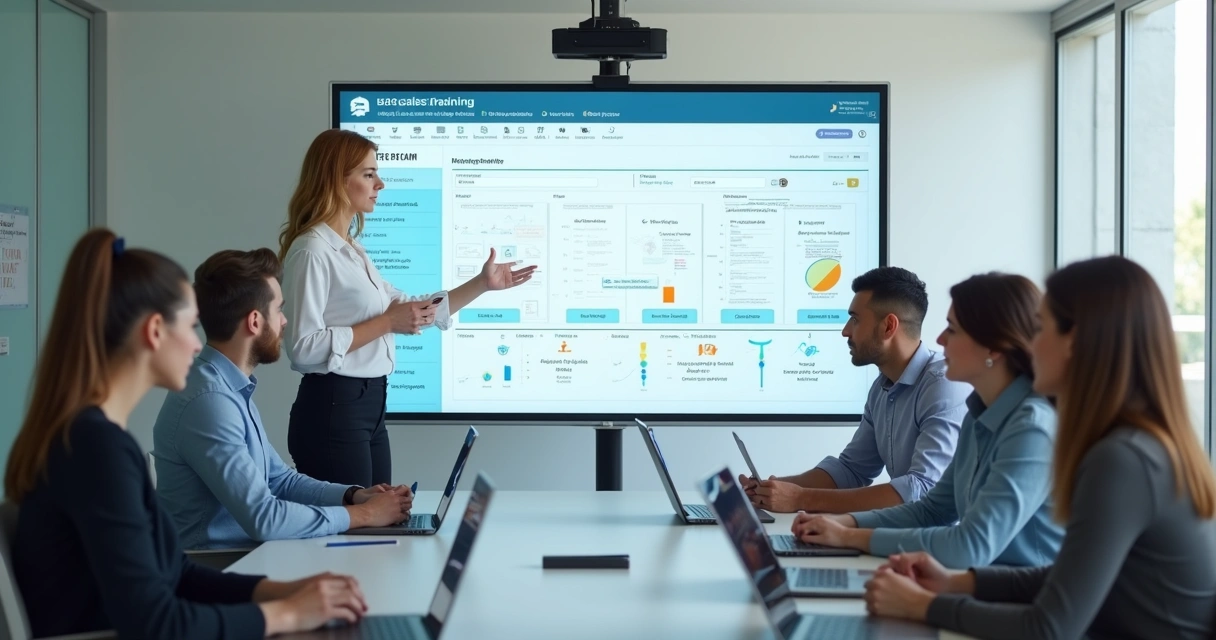 Sales team training on CRM usage