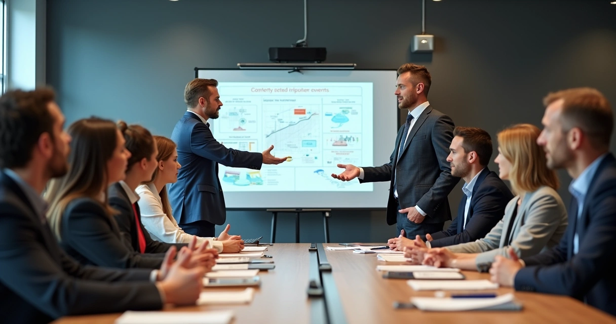 Equipe reunida participando de treinamento interno de segurança