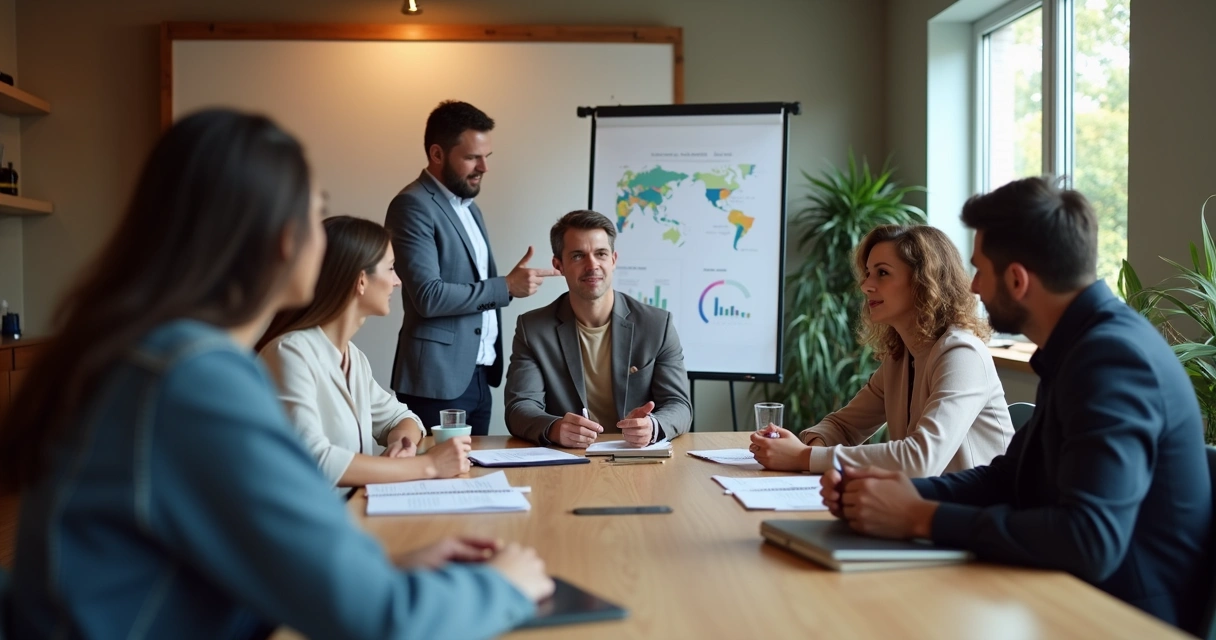 Equipe de pequenos empreendedores participando de treinamento 