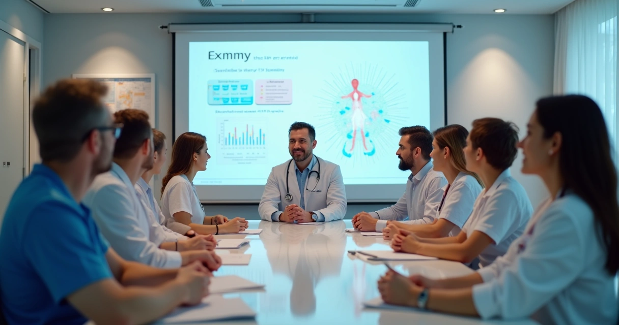 Equipe de saúde em treinamento sobre PrEP e HIV