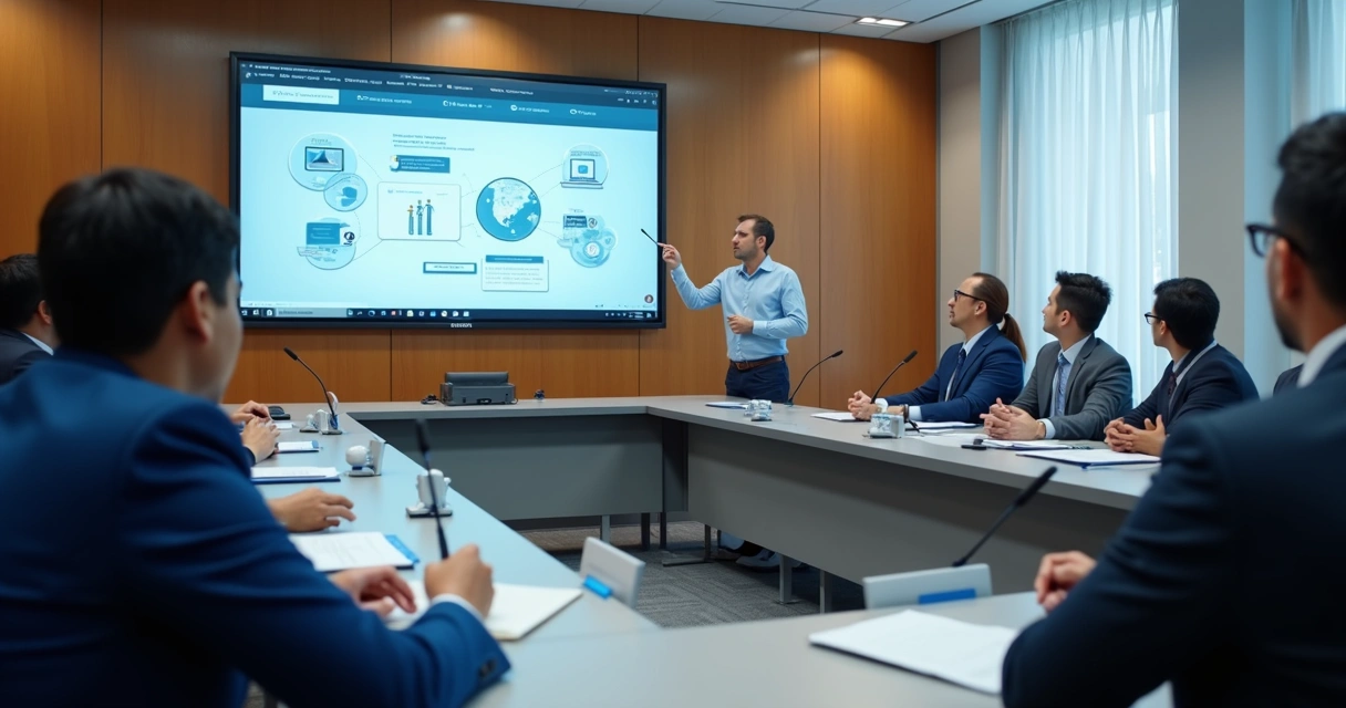 Treinamento sobre IA em sala de câmara municipal 