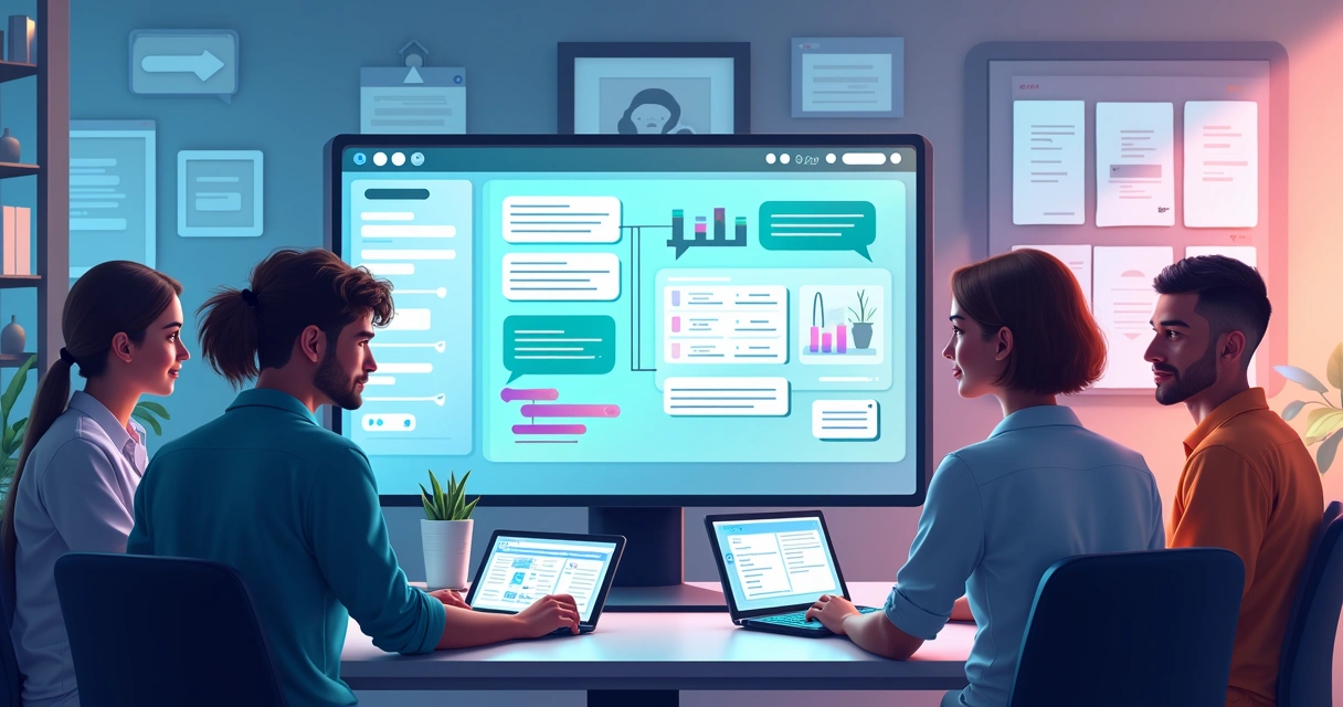 Equipe treinando IA com simulador de vendas de seguros