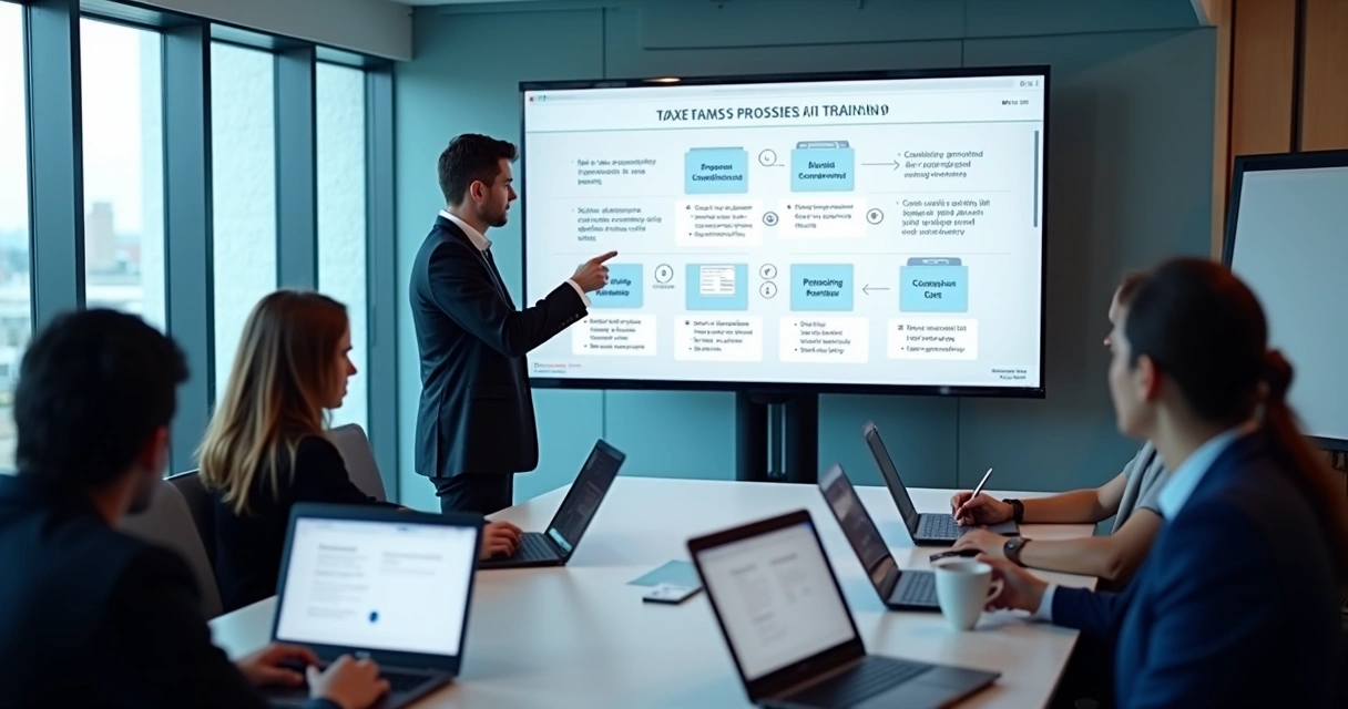 Treinamento interno de IA para equipe tributária