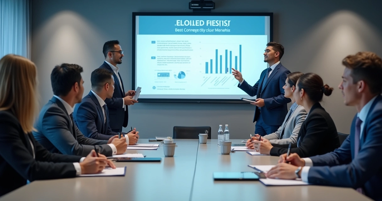 Equipe em treinamento corporativo sobre integridade em sala moderna