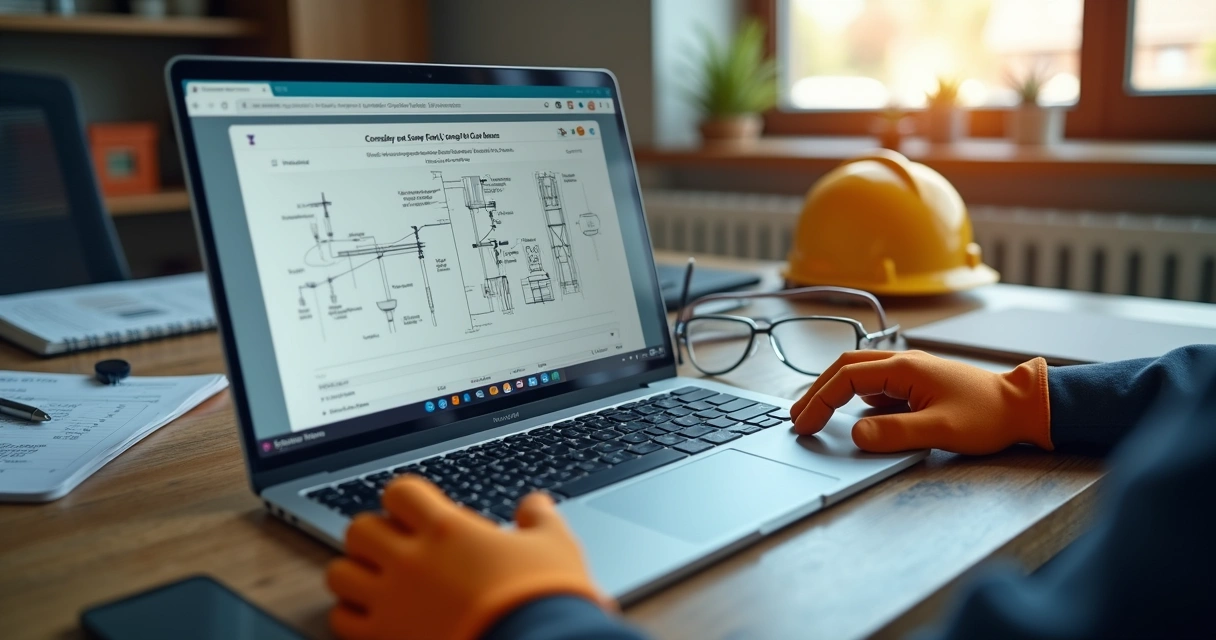 Profissional estudando NR-10 em plataforma online 