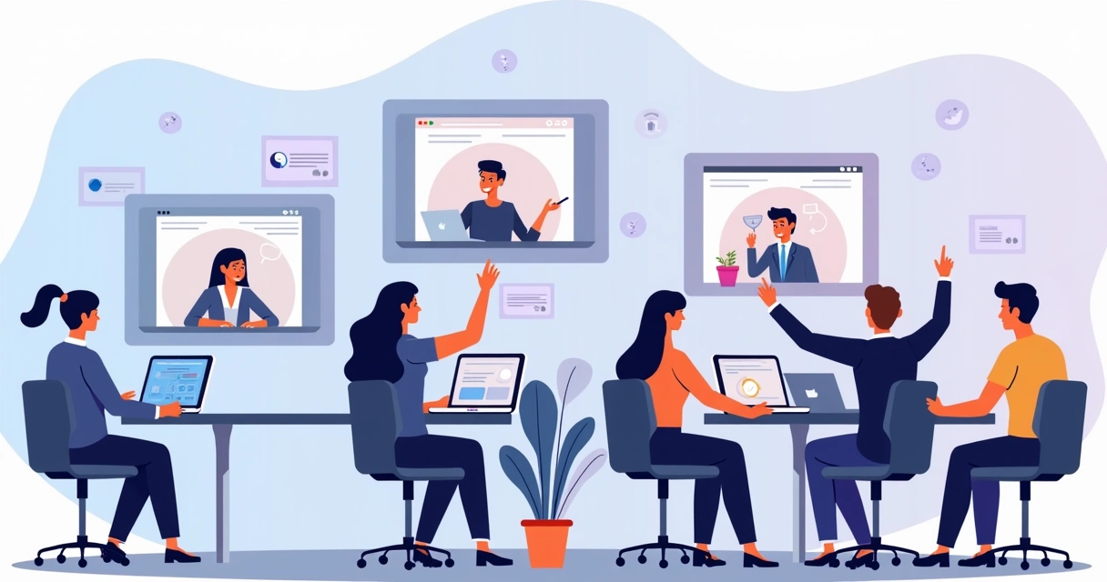 Parceiros de vendas participando de treinamento online em plataforma B2B 