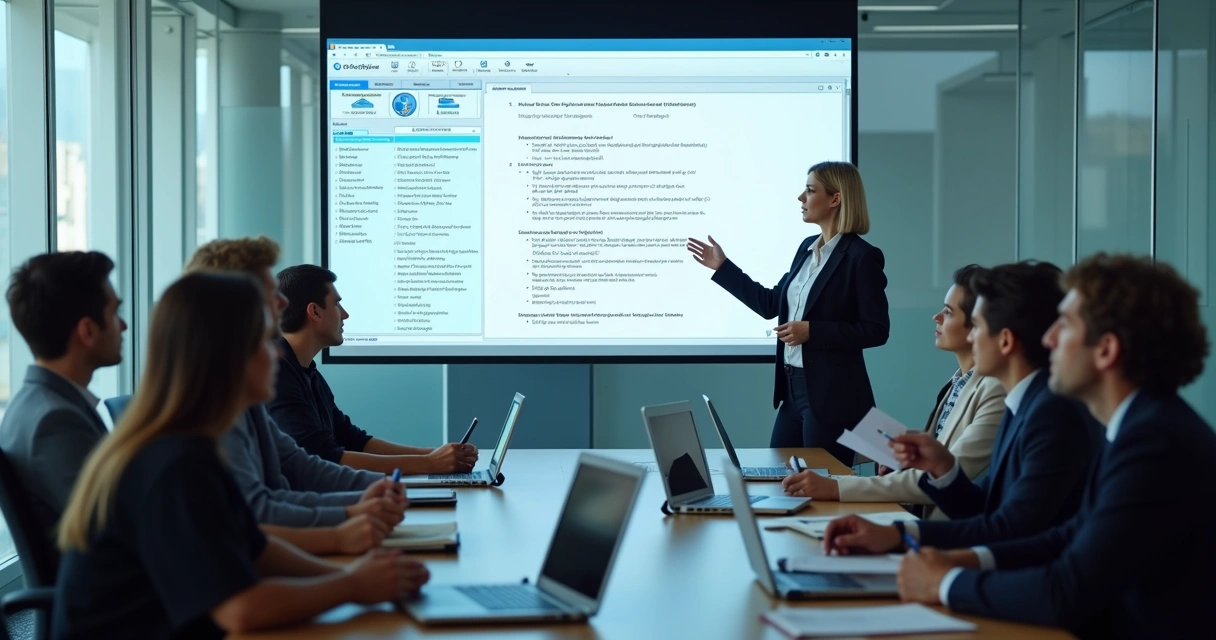 Treinamento de equipes com apresentação de POP 