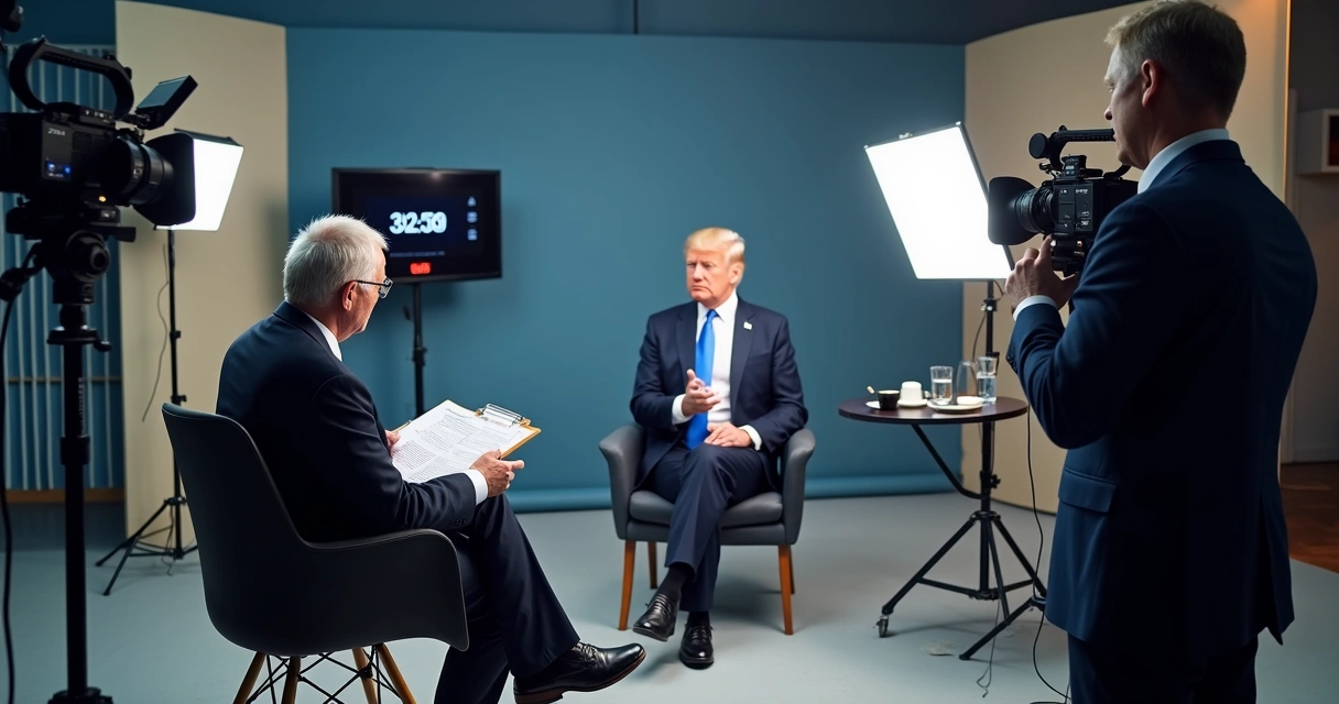 Coach orienta porta-voz político em simulação de entrevista na frente de câmeras 