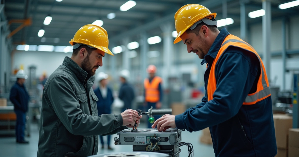 Treinamento prático de segurança industrial com simulação de situação real 