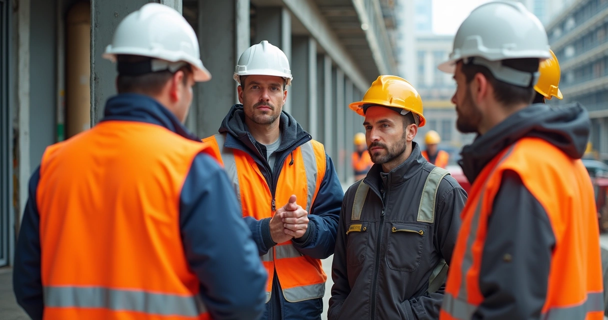 Instrutor orientando grupo durante treinamento prático de NR35 