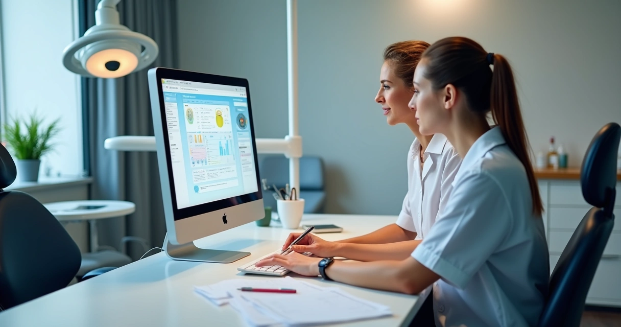 Treinamento prático de recepcionista odontológica com uso de sistema digital 