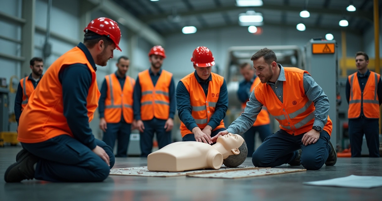 Treinamento de primeiros socorros em ambiente industrial 
