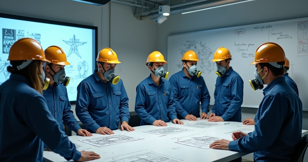 Treinamento prático de uso de respiradores industriais 