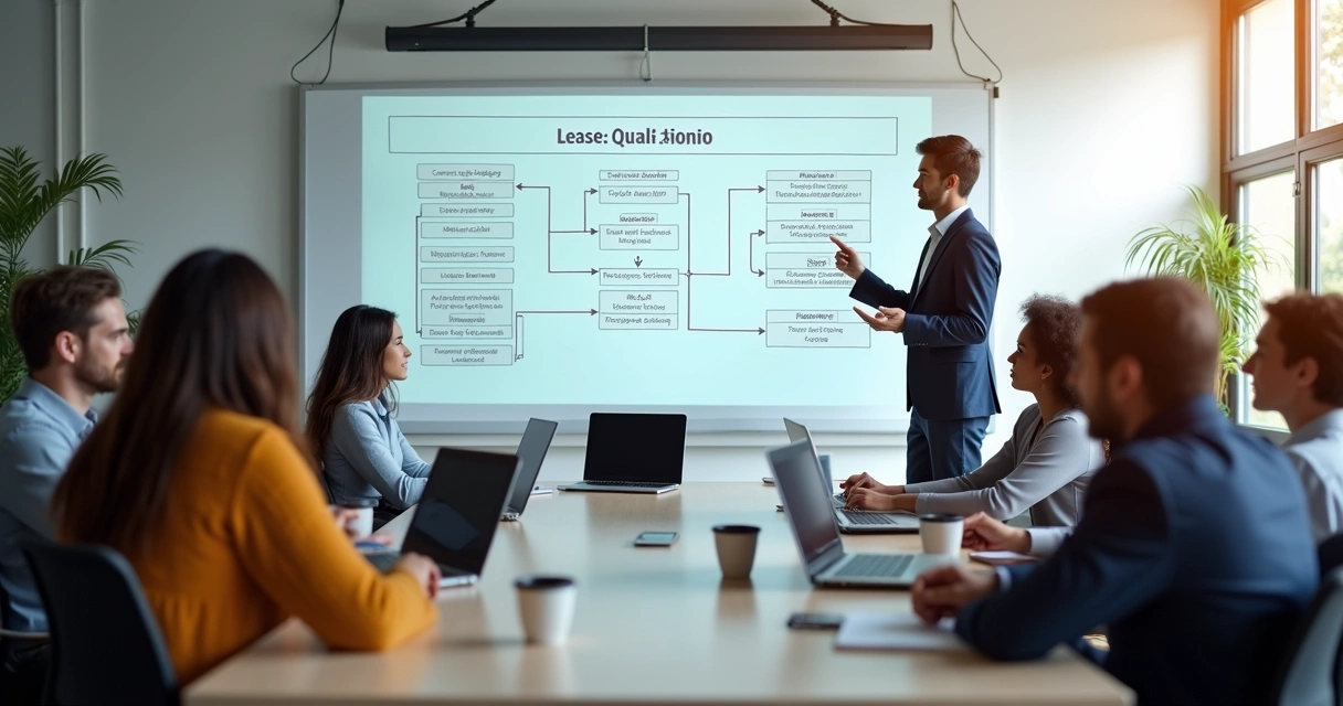 Time de SDR em treinamento sobre qualificação em SaaS 