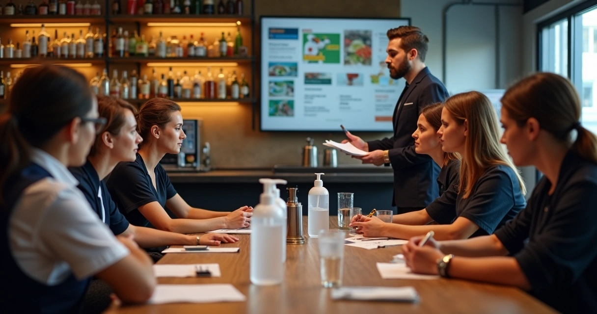 Treinamento em segurança alimentar para funcionários de bar 