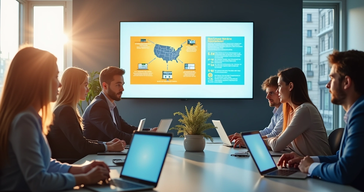Equipe participando de treinamento digital sobre segurança do trabalho 