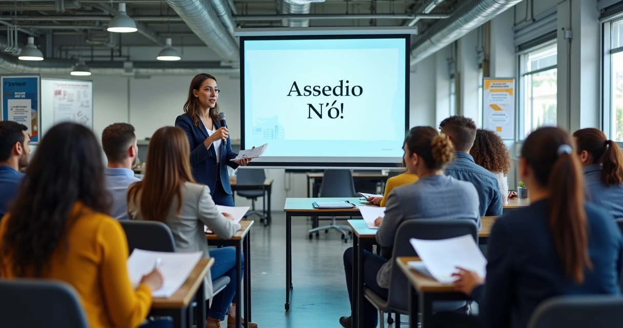 Treinamento sobre assédio em empresa industrial 