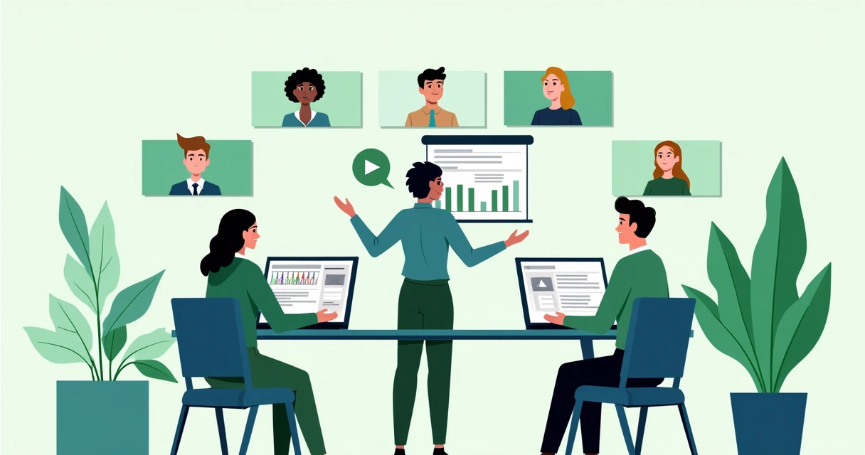 Colaboradores de diferentes unidades participando de treinamento online com instrutor central 