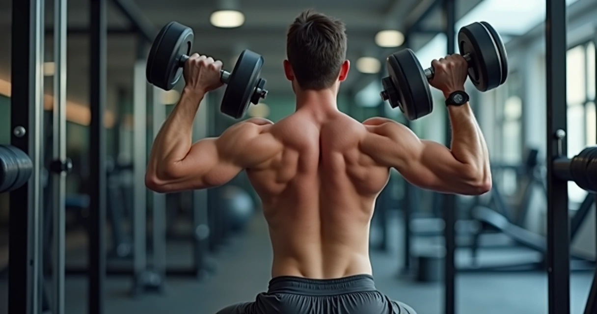 Pessoa realizando treino corpo todo em academia 