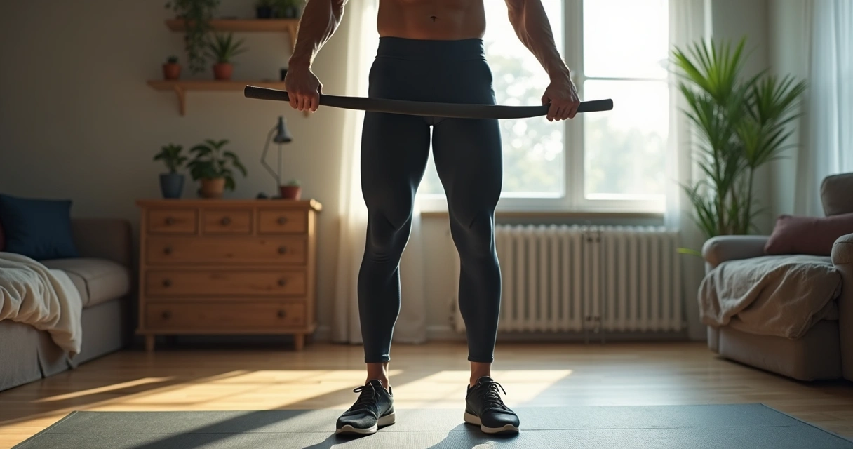 Pessoa segurando serrote com postura alinhada durante exercício.