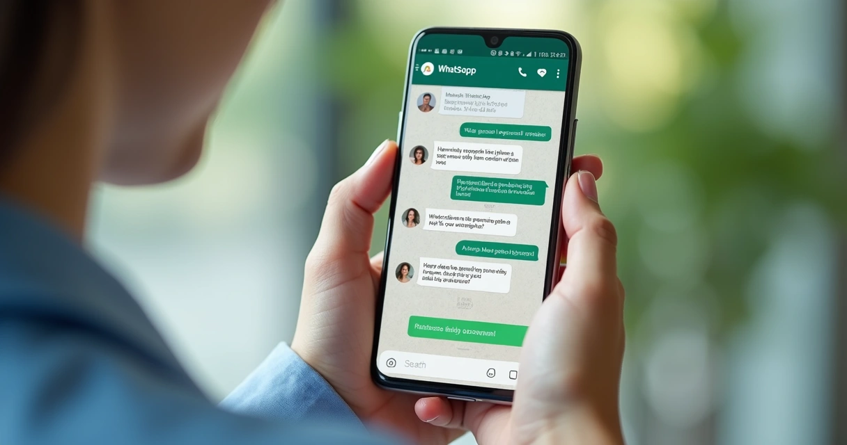 Interface de WhatsApp mostrando triagem automatizada em clínica