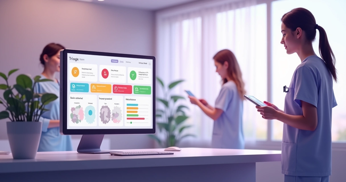 Representação visual de triagem automatizada em clínica de reabilitação 