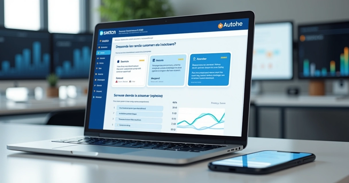 Tela de atendimento com perguntas de triagem de leads