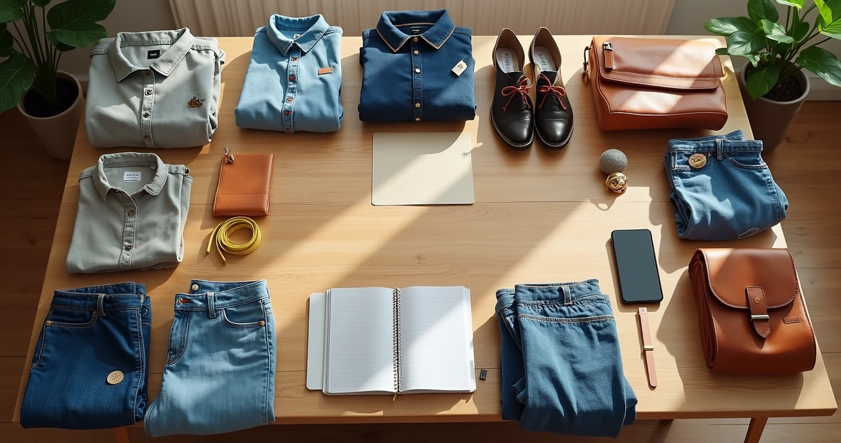Peças de roupa separadas para triagem em brechó online 