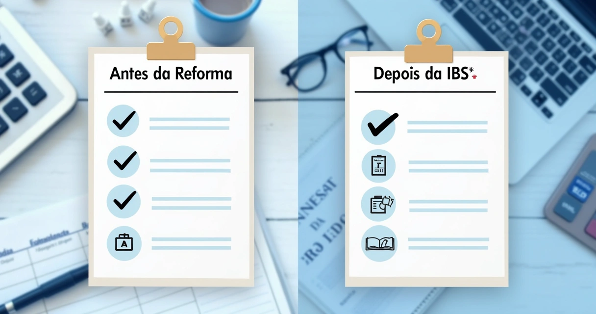 Diagrama comparando tributos cobrados do MEI antes e depois da reforma 