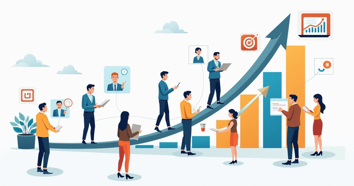 Gráfico mostrando relação entre aprendizado de equipe e resultados do negócio 