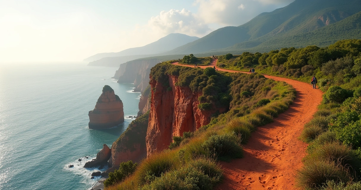 Trilha em cima das falésias entre Arraial d’Ajuda e Taípe 