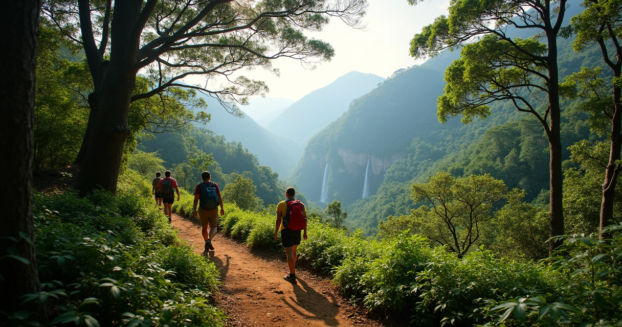 Trilha ecológica no Parque Estadual da Serra do Conduru 